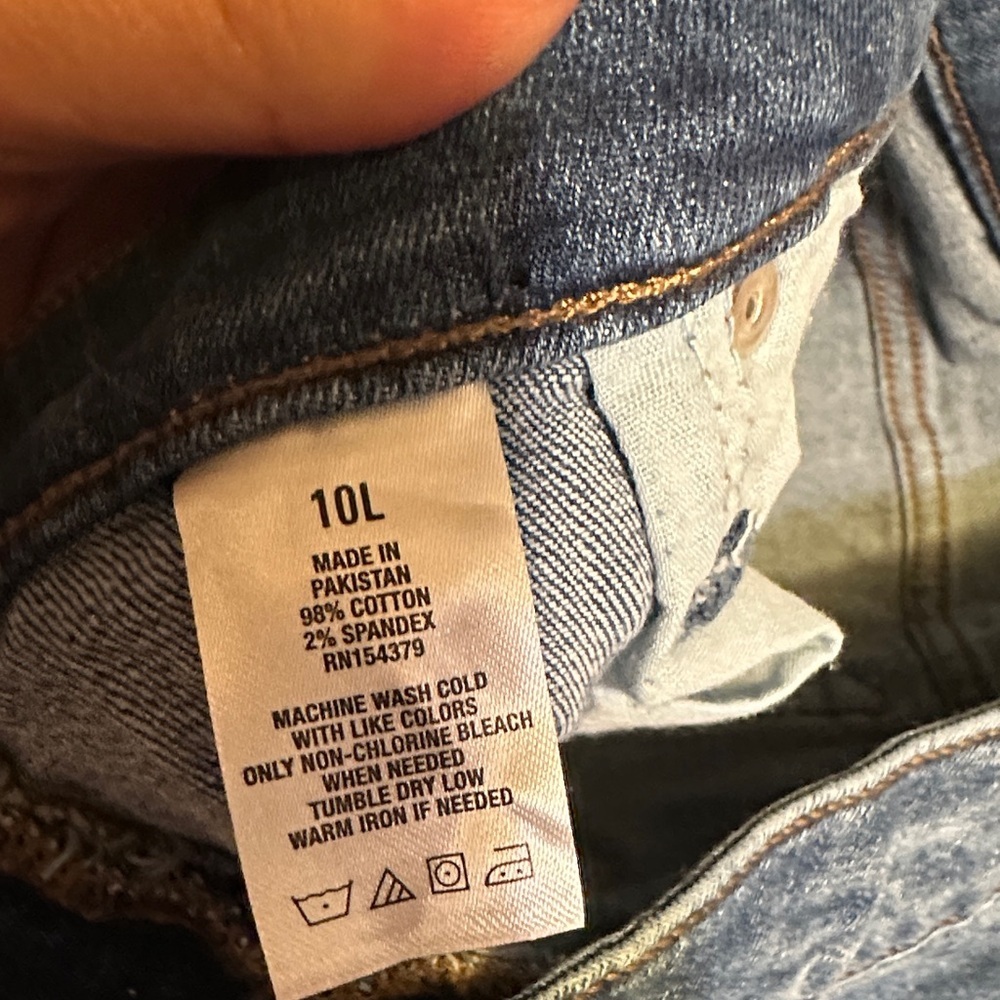 A171.   Aeropostale Women's Classic Blue mid rise Boot Cut Jeans size 10 L - Picture 6 of 11